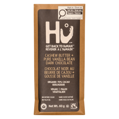 HU Chocolat noir au beurre de cajou & gousse de vanille 60 g, 14,98 $/100g