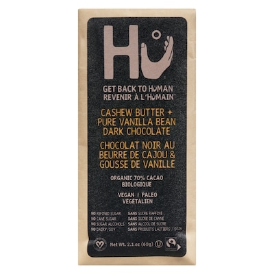 HU Chocolat noir au beurre de cajou & gousse de vanille 60 g, 14,98 $/100g