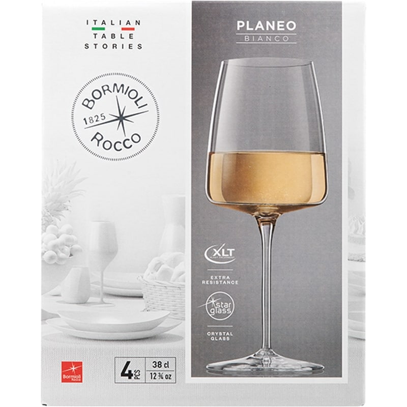 Planeo White Wine Glasses 12.75oz - Bormioli Rocco