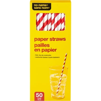 No Name Paper Straws, 50 Straws 50 ea, $0.04/1ea