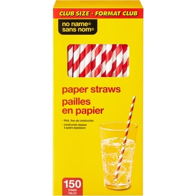 No Name Paper Straws, 150 Straws 150 ea, $0.02/1ea