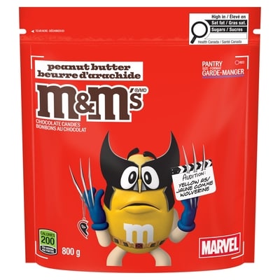 M&M’s Bonbons choc. au lait, beurre arach., format Célébration 800 g, 1,94 $/100g