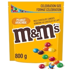 M&M’s Bonbons au choc. au lait, arachide, format Célébration 800 g, 2,37 $/100g