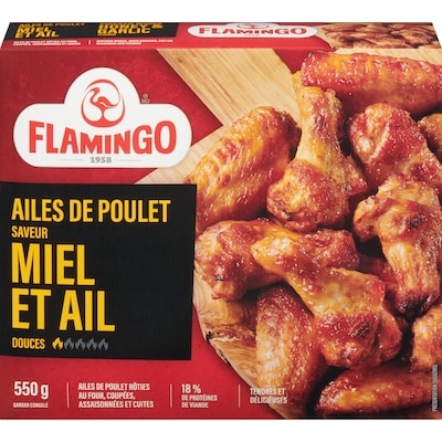 Flamingo Ailes de poulet saveur miel et ail douces 550 g, 3,09 $/100g