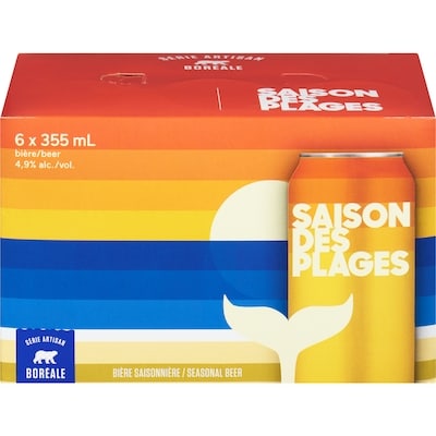 Boreale Seasonal Beer Saison Des Plages (ID required at pick-up) 6x355.0 ml, $0.61/100ml