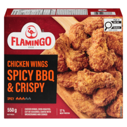 Flamingo Chicken Wings Spicy Bbq & Crispy 550 g, $3.09/100g