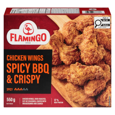 Flamingo Chicken Wings Spicy Bbq & Crispy 550 g, $2.73/100g