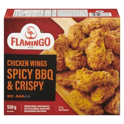 Flamingo Chicken Wings Spicy Bbq & Crispy 550 g, $3.09/100g