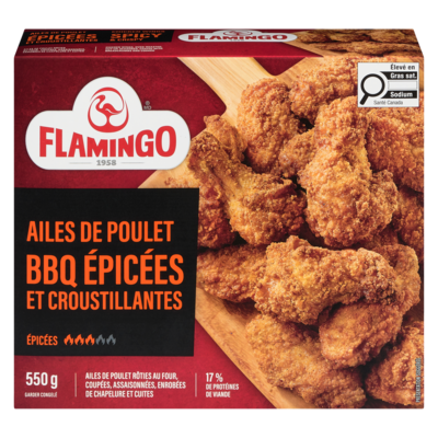 Flamingo Ailes de poulet bbq épicées et croustillantes 550 g, 3,09 $/100g