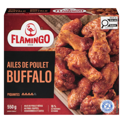 Flamingo Ailes de poulet Buffalo 550 g, 3,09 $/100g