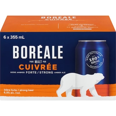 Boréale Cuivrée bière forte (Pièce d’identité requise au moment du ramassage) 6x355.0 ml, 0,52 $/100ml