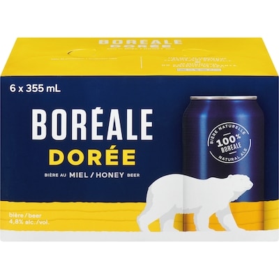Boréale Dorée bière miel (Pièce d’identité requise au moment du ramassage) 6x355.0 ml, 0,52 $/100ml