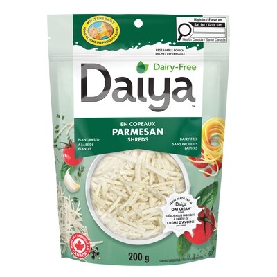 Daiya Parmesan en copeaux sans produits laitiers 200 g, 3,25 $/100g
