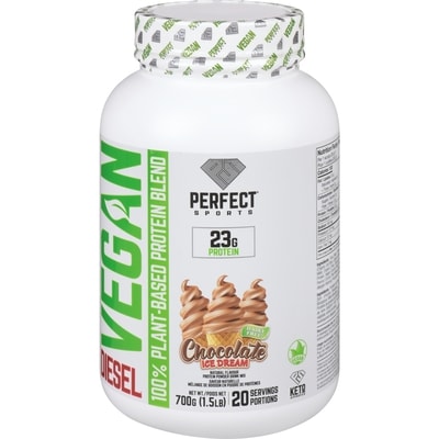 Perfect Sports Diesel vegan mélange de boisson en poudre de protéines 700 g, 7,50 $/100g