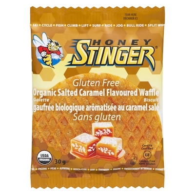 Honey Stinger Waffle Biscuit Organic Salted Caramel Flavoured 30.05 g, $6.62/100g