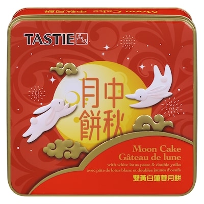 Tastie Moon Cake With White Lotus Paste & Double Yolks 640 g, $2.42/100g