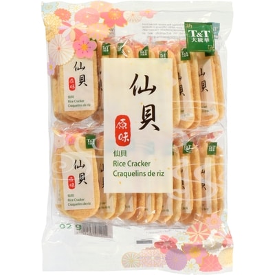 T&T Rice Cracker, Original 92 g, $1.95/100g