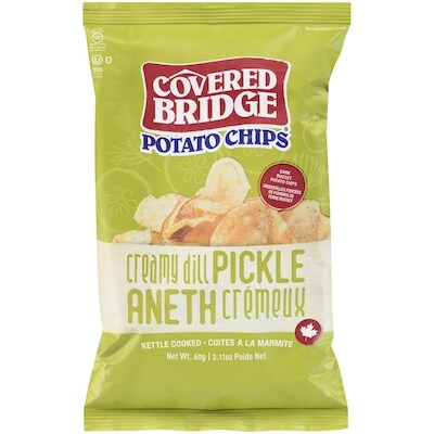 Covered Bridge Potato chips aneth crémeux 60 g, 3,32 $/100g