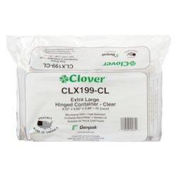 null Extra Large Hinged Container Clear 75 ea, $0.53/1ea