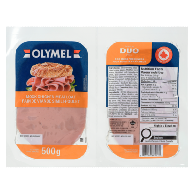 Olymel Viande tranchée pain de viande simili-poulet 500 g, 1,30 $/100g