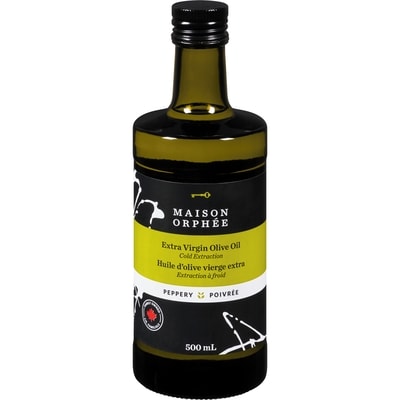 Maison Orphée Huile d'olive vierge extra poivrée 500 ml, 4,60 $/100ml