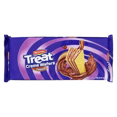 Britannia Treat Wafers Chocolate 150 g, $1.19/100g