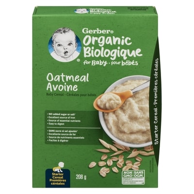 Nestlé Céréales Pour Bébés Biologique Avoine 208 g, 3,12 $/100g