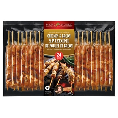 Marc Angelo Spiedini de poulet et bacon 480 g, 3,75 $/100g