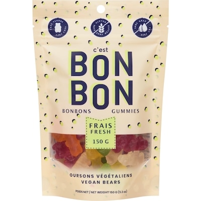 Bon Bon OURSONS VEGAN 150 g, 3,67 $/100g
