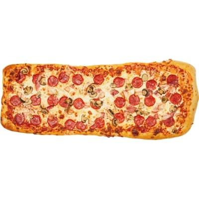 null Tranche de pizza delusso à la viande (Disponible après 11h) 1.7 kg, 1,47 $/100g
