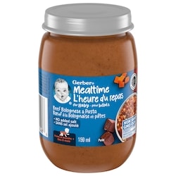 Nestlé Gerber Purée L'Heure Du Repas Bœuf À La Bol. Et Pâtes 159 ml, 1,57 $/100ml