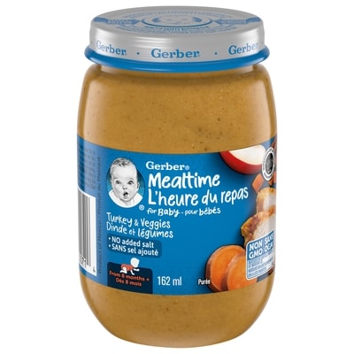 Gerber Gerber Mealtime Pure Turkey And Veggies Jar 162 ml, $1.72/100ml