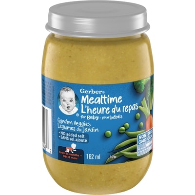 Gerber Mealtime Purée Garden Veggies Jar 162 ml, $1.72/100ml