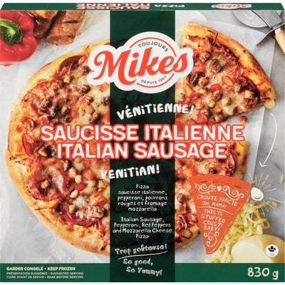 Mikes Pizza saucisse italienne 830 g, 1,38 $/100g