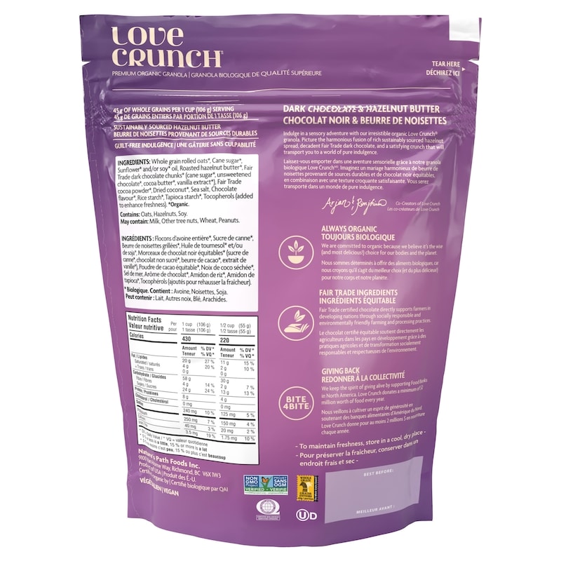 Organic Dark Chocolate & Hazelnut Butter Granola