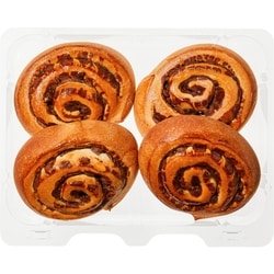 null Instore Made Cinnamon Raisin Buns, Glaze 4 pack 552 g, $0.91/100g