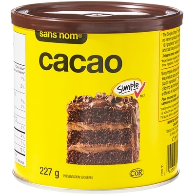 Sans Nom Poudre de cacao 227 g, 3,08 $/100g