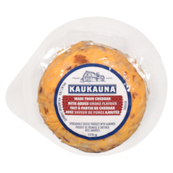 KAUKAUNA Cheddar fumé avec saveur de fumée ajoutée 22% m.g. 170 g, 4,11 $/100g