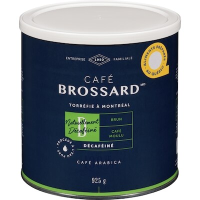 Cafe Brossard Café moulu naturellement décaféiné brun 925 g, 2,38 $/100g