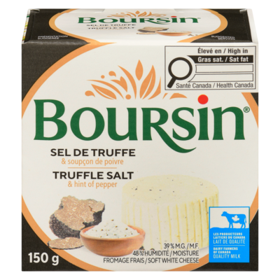 Boursin Truffle Salt & Hint of Pepper 150 g, $4.67/100g