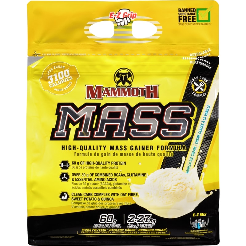 Mass High-Quality Mass Gainer Formula Vanilla Ice Cream