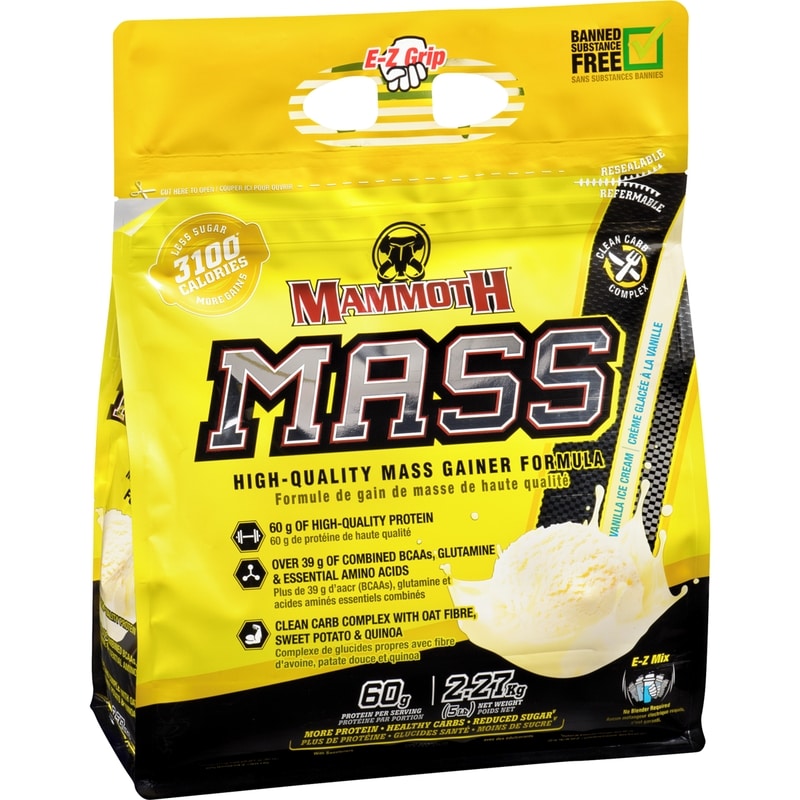 Mass High-Quality Mass Gainer Formula Vanilla Ice Cream