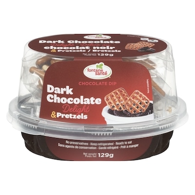 Fontaine Sante Dark Chocolate Dip & Pretzels 129 g, $2.16/100g