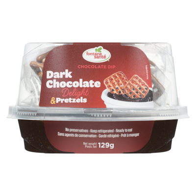 Trempette au chocolat noir et bretzels