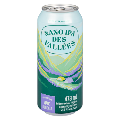 Boréale Bière extra-légère nano ipa des vallées (Pièce d’identité requise au moment du ramassage) 473 ml, 0,85 $/100ml