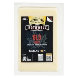 Bothwell Old Fort Cheddar Cheese Medium 32% M.F. 250 g, $5.20/100g