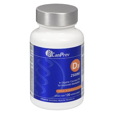 CanPrev Pro Essentials D₃ 2500 Iu 120 ea, $15.99/1ea