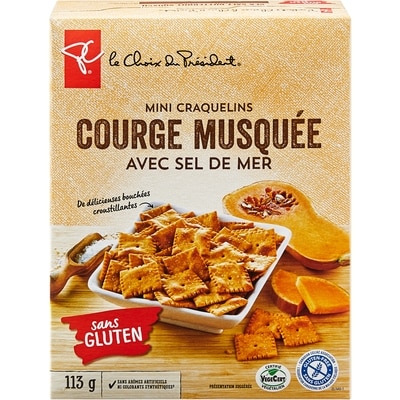 le Choix du Président Mini craquelins de courge musquée avec sel de mer, sans gluten 113 g, 5,31 $/100g