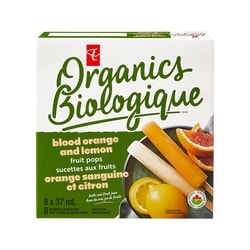 PC Organics Organics Blood Orange and Lemon Fruit Pops 70 g, $8.56/100g