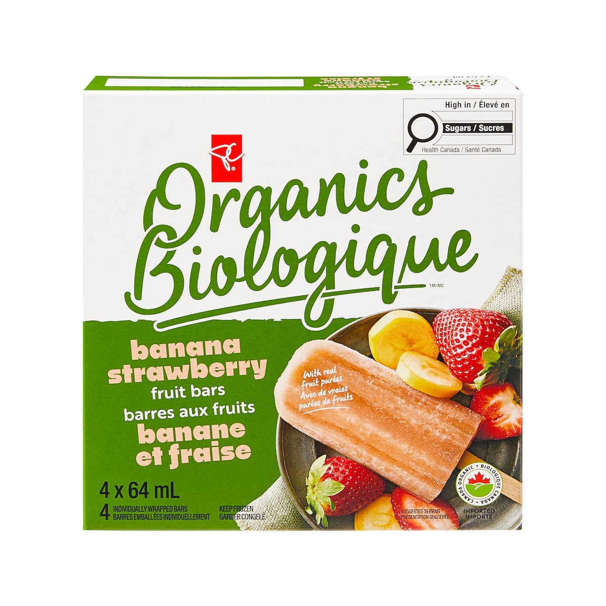 PC Organics Frozen Banana & Strawberry Ice Cream 40 g, $13.73/100g